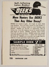 1955 Print Ad Deeks Self-Inflating Latex Rubber Duck Decoys Salt Lake City,Utah - £7.17 GBP