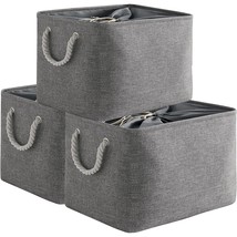 Storage Basket For Organizing - 16X12X12 Inch 3 Pack Fabric Storage Cubes, Cube  - £54.51 GBP