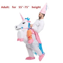 Adult&#39; Unicorn Costume Inflatable Suit Halloween Cosplay Fantasy Costumes - £30.12 GBP