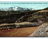 Pikes Peak From Rampart Range Road Colorado CO UNP DB Postcard W22 - $3.91