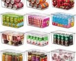 Set Of 12 Refrigerator Organizer Bins With Lids - Plastic Pantry Organiz... - $55.99
