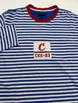 Cookies SF Crewneck Shirt Mens Size Large Blue White Striped Long Sleeve... - $17.77