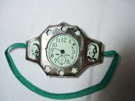 Fred Astaire &amp; Ginger Rogers Metal Childs Antique Faux Toy Watch 1940s w/COA  - £38.28 GBP