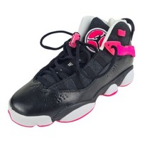  Nike Air Jordan 6 Rings Black Basketball Sneakers 323399 061 Sz 4.5 Y=6 Women - £103.89 GBP