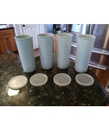 TUPPERWARE Set Of 4 16 OZ Straight Side Tumblers #107 Grey NEW NOS - $1,039.08 MXN