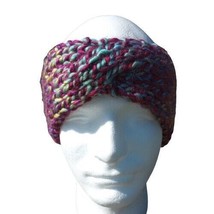Women&#39;s Handmade Headband Circlet Bandeau Knit Twisted Meadows Purple Ch... - £11.48 GBP