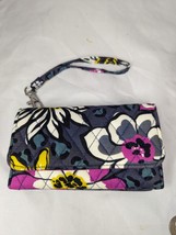 Vera Bradley Smartphone Wristlet African Violet Wallet Travel Floral IDCard Gift - £23.88 GBP
