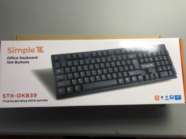 Simple TK Wired USB Keyboard, Big Print Letter 104 buttons - £14.91 GBP