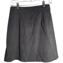 Vintage 90s All That Jazz ALine Mini Skirt S Black Herringbone Zip Elast... - $27.84