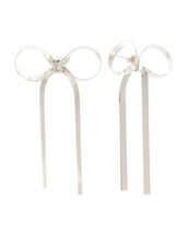 Mia Fiore Made in Italy Sterling Silver Long Gift bow Earrings- NEW - $46.71