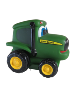 ETRTL John Deere Toy Tractor with Eyes  Push N Pull Johnny with Trailer ... - £6.75 GBP