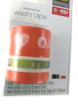 One Direction Limited Edition Washi Tape 1D OD 2013 3 Rolls ~ Orange - £9.62 GBP