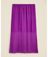 New J Crew Women Gwyneth Layered Midi Skirt S M Purple A-line Elastic Waist - $49.99