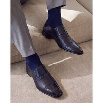 Vinci The Everest Navy Leather Cap Toe Dress Loafer Men Shoe image 12