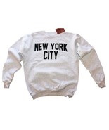 New York City Mens shirt Screenprinted Ash Gray Adult Lennon Sweatshirt - £19.68 GBP
