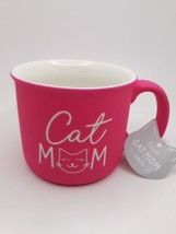 CAT MOM Pink Coffee / Beverage Mug Cup 18 Oz Ceramic (New) - £11.79 GBP
