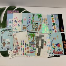Vintage y2k Sticktopotamus Stickers Lot Hawaii Metallic Sparkle Unicorns... - $19.79