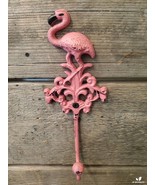 Distressed Cast Iron Flamingo Wall Hook - £8.94 GBP