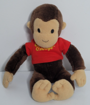 Gund Curious George Stuffed Animal Plush MONKEY With Red T-Shirt Vintage - £9.58 GBP