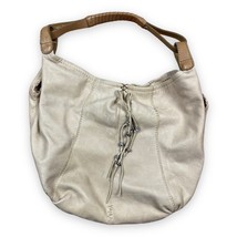 Lucky Brand Beige Leather Medium Sized Hobo Shoulder Bag - $29.69