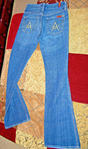 7 for all mankind A pocket jeans womens 24 premium denim 00 0 medium wash - $74.24