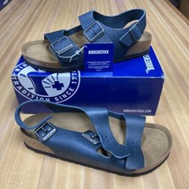 Birkenstock Men&#39;s Milano BS Leather Midnight Sandals Size 10 US/ 43 EU -... - £93.71 GBP