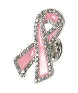 Elegant Red Ribbon Brooch for Breast Cancer Awareness - $38.41 CAD
