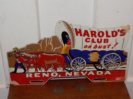 Vintage Harold’s Club or Bust Reno, Nevada License Plate Topper - $128.70