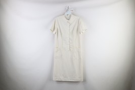 Vintage 50s Rockabilly Womens Small Distressed Short Sleeve Nurse Unifor... - £35.46 GBP