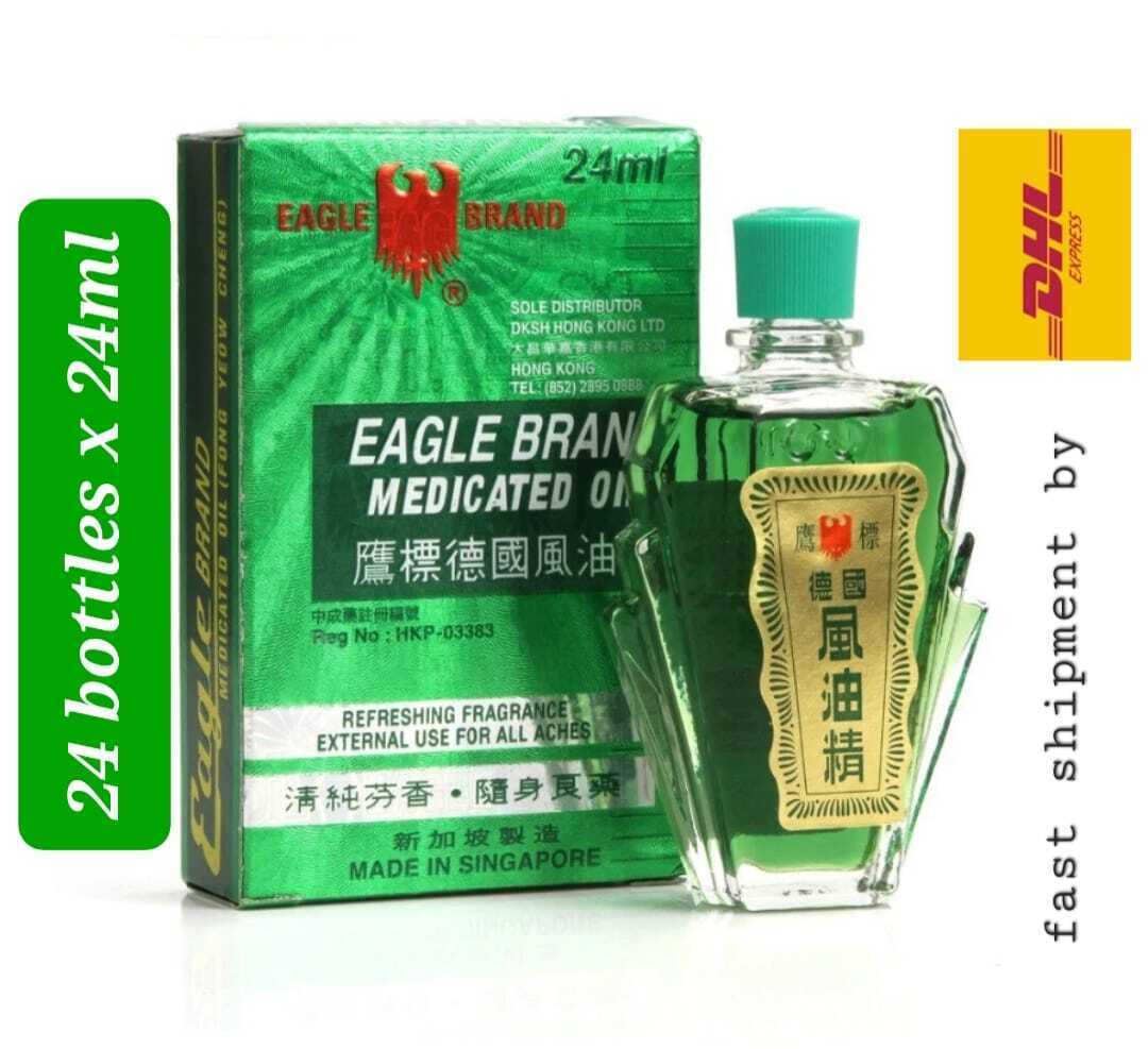 Eagle Brand Medicated Oil Green Relief Pains Muscles Pains 24ml x 24 boxes- DHL - $168.20