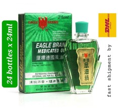Eagle Brand Medicated Oil Green Relief Pains Muscles Pains 24ml x 24 boxes- DHL - £134.86 GBP