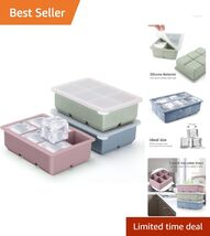 BPA Free Large Ice Cube Trays 3 Pack - Perfect for Cocktails &amp; Easy Cleanup - $34.60