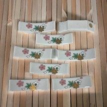 Set of 8 Vtg porcelain hand painted chopstick rest stands Nakagama Japan Asian - £43.36 GBP
