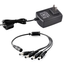 Security Camera Power Adapter With Splitter, Camera Cable 12V 2A 100V-24... - $19.99