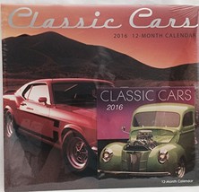 Classic Cars 2016 12 Month 12x11 Moon Phases Wall Calendar Plus Mini Calendar - £4.94 GBP