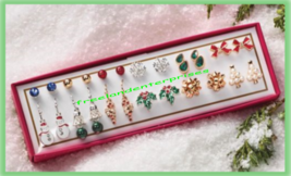 Christmas Earrings Everything Merry 12-Piece Pierced Earring Pack ~Great Gift~ - £19.74 GBP