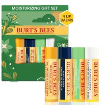 Burt&#39;s Bees Holiday Gift, 4 Lip Balms Stocking Stuffer, Assorted Mix Set, Classi - £21.57 GBP