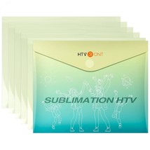 Clear Htv Vinyl For Sublimation - 5 Pack 12&quot; X 10&quot; Glossy Sublimation Vinyl Heat - £10.35 GBP