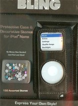 Bling for Apple ipod Nano Protective Case Decorative Stones DIY Peel Stick Black - £4.24 GBP