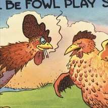 Humorous Vintage Postcard Chicken Rooster Funny Cartoon Art - $9.95