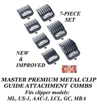 Andis Premium Metal Clip Blade Guide Comb*Fit Master,Fade,Pro Alloy,Envy Clipper - £3.13 GBP+
