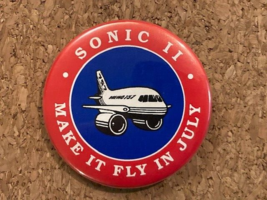 Vintage Boeing Aviation Employee Pin 757 Aircraft Sonic II Make It Fly I... - $10.76