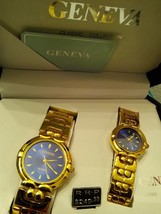 GENEVA COLLECTION Man&#39;s And Woman&#39;s Wristwatch Set New In Box MSRP 249.00 - £46.18 GBP