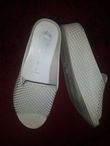 Jeffrey Campbell Havana Fling-2 White Textured Mesh Wedge Slide Sandals Mule 6 - £23.26 GBP