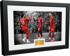 &quot;The Fab Three&quot; - Mohamed Mo Salah, Sadio Mane, And Roberto Firmino 12X8 A4 - £56.87 GBP