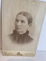 Vintage Cabinet Card Portrait of Woman by Rising in Lafayette, Indiana - £11.63 GBP