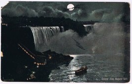 Postcard General View Niagara Falls Moonlight Night - £1.55 GBP