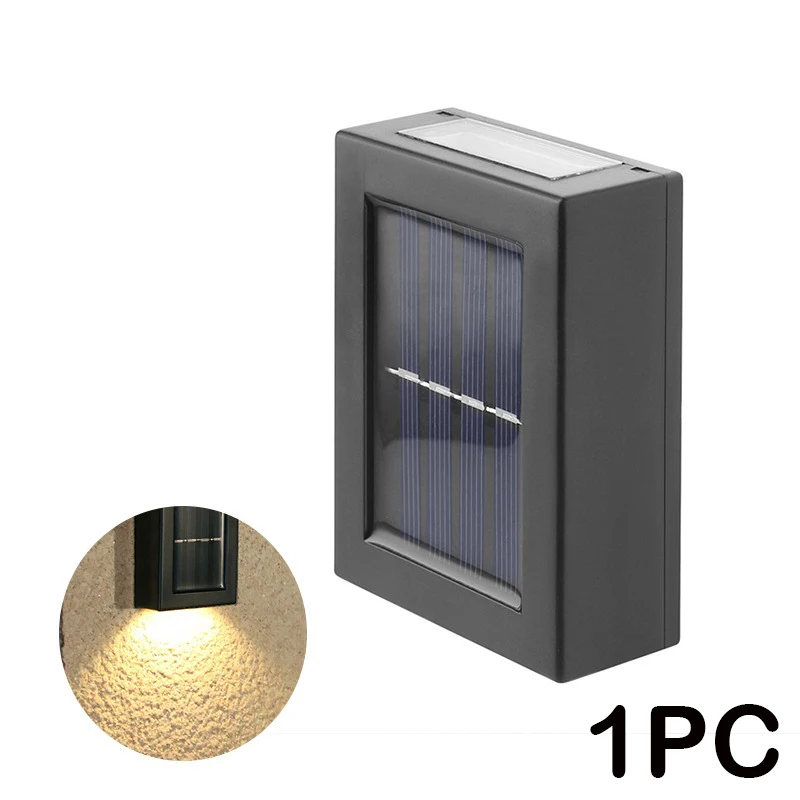1/8/12PCS LED Solar Wall Lamp Outdoor Waterproof Up and Down Lighting Garden Dec - £135.17 GBP