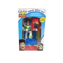Disney Toy Story Great Smile Toothbrush Set Buzz Lightyear Rinse Cup Kid... - $17.81