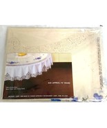 Vintage 1986 Ivory Color 100% Vinyl Lace Tablecloth 70” Round New Stock ... - €12,84 EUR